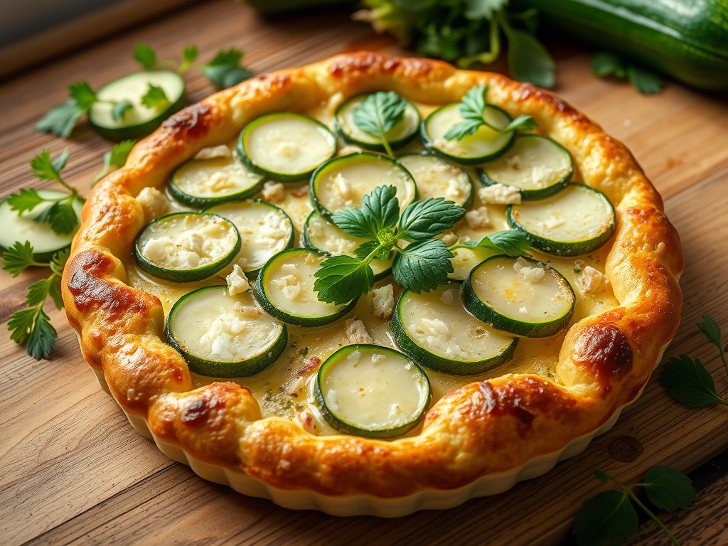 Recette de tarte aux courgettes et&nbsp;parmesan