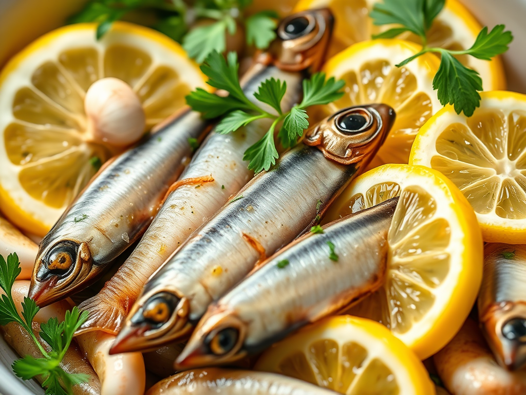Anchois Marinés au Citron et&nbsp;Ail