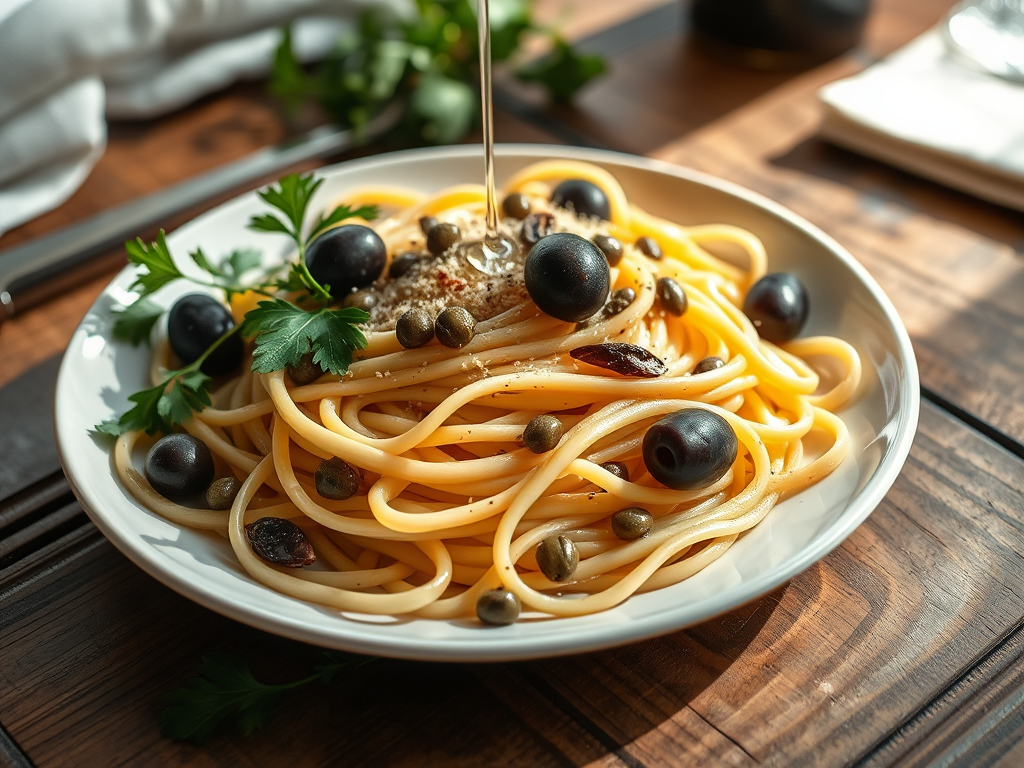 Recette Facile de Linguine aux Câpres et&nbsp;Anchois