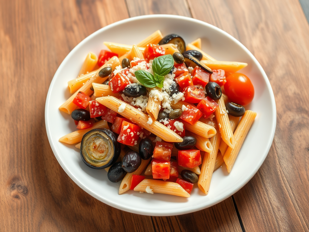 Recette de Penne aux Aubergines et&nbsp;Anchois
