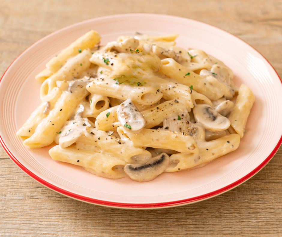 penne creme fraiche et&nbsp;champignons