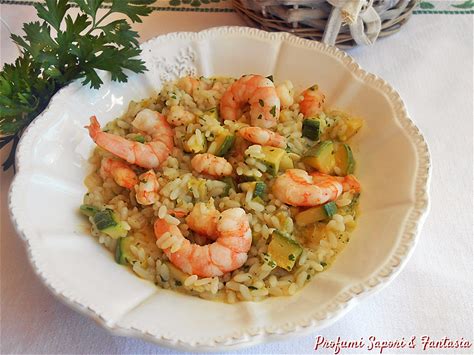 risotto gourgettes et crevettes